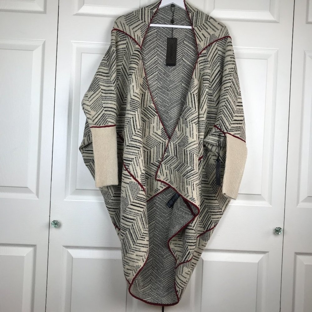 Max Sport Open Front Cardigan Sweater Cream